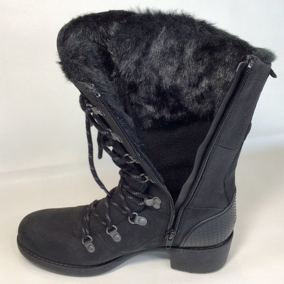 Merrell Winter Boots Black Leather Calf Height NEW - Picture 3 of 12